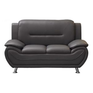 kingway furniture ashely faux leather living room loveseat - gray