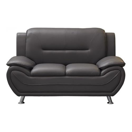 Kingway Furniture Ashely Faux Leather Living Room Loveseat - Gray