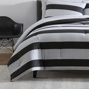 Nautica- Queen Duvet Cover Set, Cotton Reversible Bedding with Matching Sham(s), Designer Home Décor (Lawndale Grey, Queen)