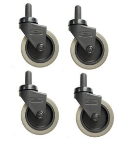 replacement casters compatible with rubbermaid wavebrake mop bucket casters - 3" non-marking wheels set of 4