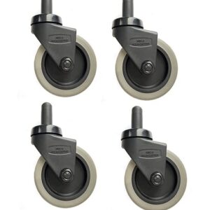 Replacement Casters Compatible with Rubbermaid WaveBrake Mop Bucket Casters - 3" Non-Marking Wheels Set of 4