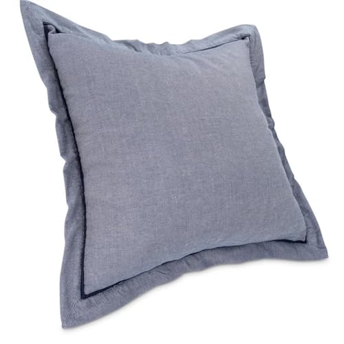 Michael Amini Mills 8-Piece Oversized Cotton King Duvet Set in Denim Blue