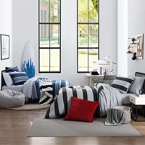 Nautica- Queen Duvet Cover Set, Cotton Reversible Bedding with Matching Sham(s), Designer Home Décor (Lawndale Grey, Queen)