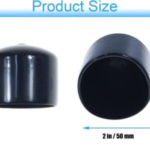 2" (50 mm) Rubber end caps Soft PVC Rubber Plug Thread Protective Sleeve Rubber Protective Cap Screw Protective Cap Round Plastic Cover Rubber Sleeve