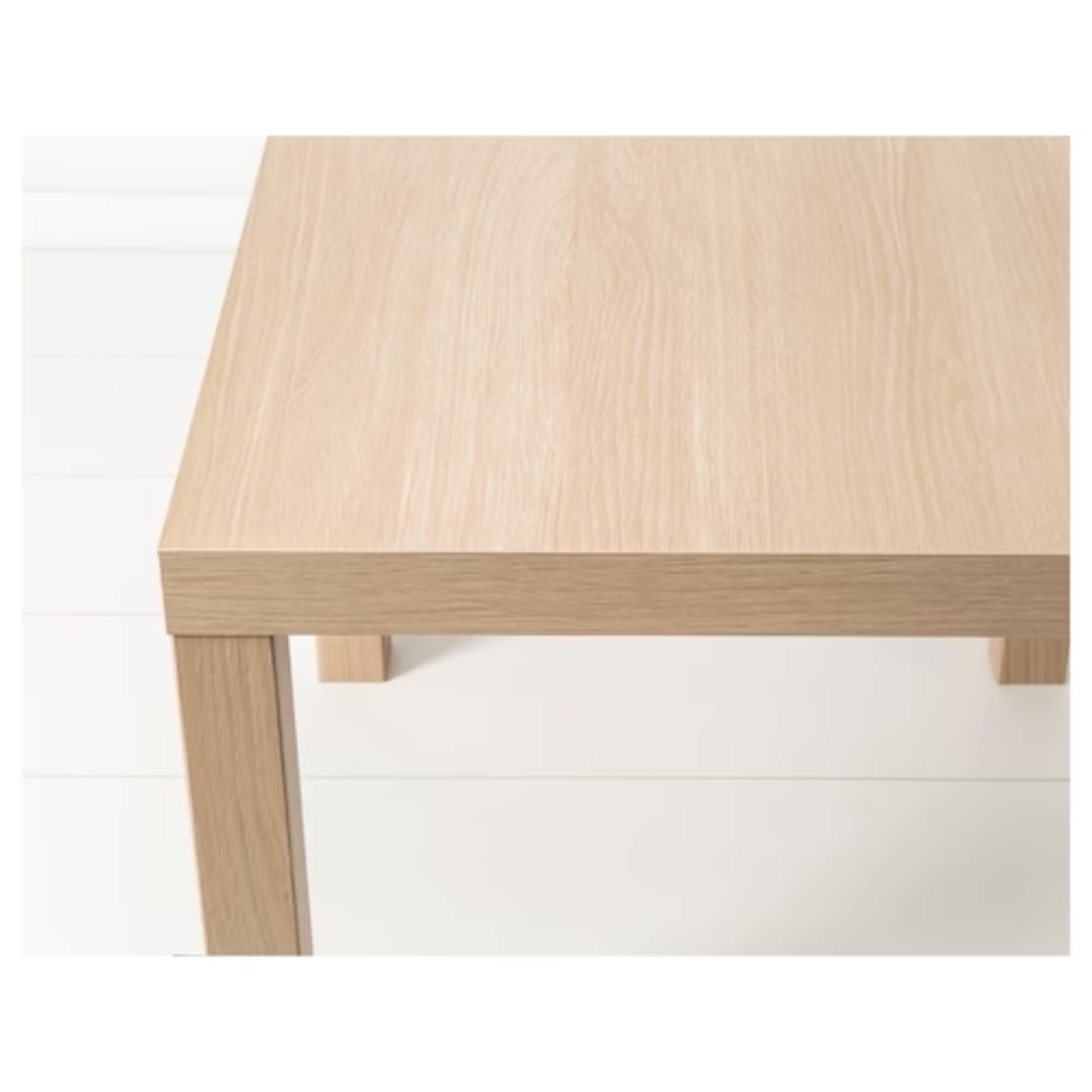 Home Stuff End Side Table with Classic Design, Bed Side Table, End Table, Light Weight Easy Assemble, Small Square Table for Office, Living Room, White Stained Oak, 21 5/8" x 21 5/8" x 17 3/4"