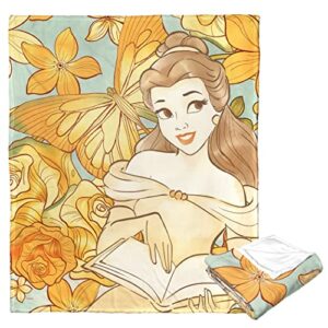 Northwest Beauty & The Beast Silk Touch Throw Blanket, 50" x 60", Floral Fantasy Belle