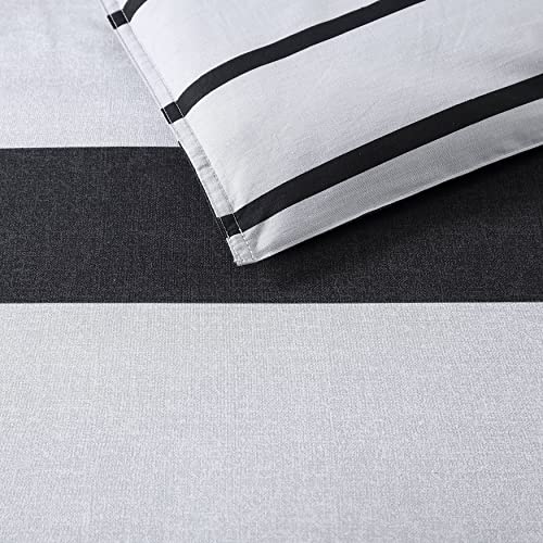 Nautica- Queen Duvet Cover Set, Cotton Reversible Bedding with Matching Sham(s), Designer Home Décor (Lawndale Grey, Queen)