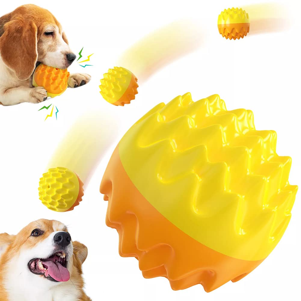 Sarokiky Dog Toothbrush Chew Toys，All-Round Cleaning Dog Dental Care Brushing Ball Toy for Medium Large Dogs