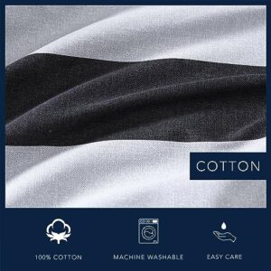 Nautica- Queen Duvet Cover Set, Cotton Reversible Bedding with Matching Sham(s), Designer Home Décor (Lawndale Grey, Queen)