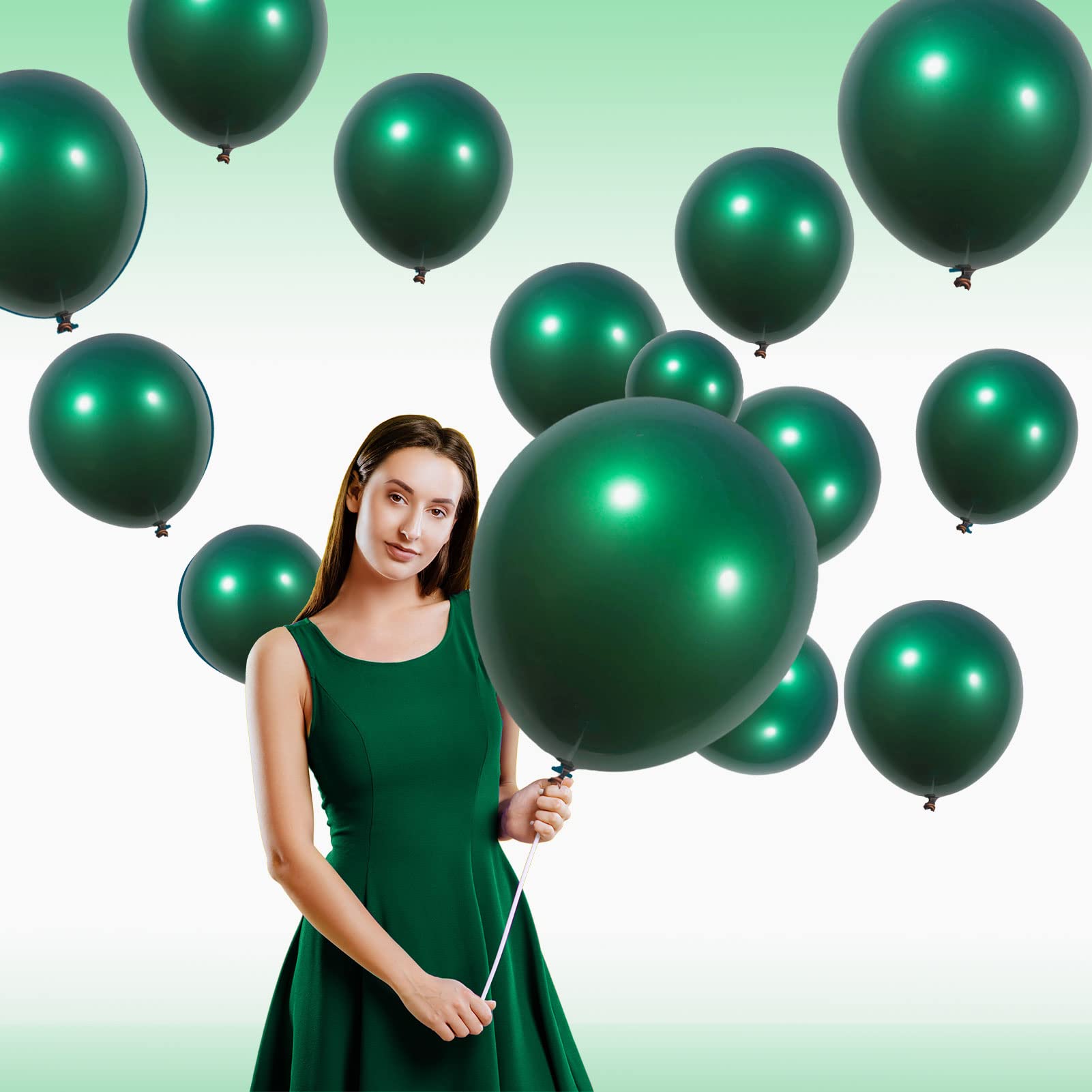 Double stuffed emerald Balloons Different sizes Customized 52 PACK 18+10+5 inch Dark Teal emerald green Balloon Garland kit For Wedding Birthday baby shower anniversary decorations