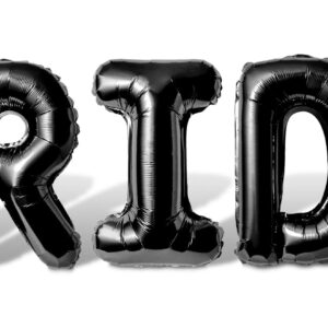 Letter Balloons - BRIDE 16" Inch Alphabet Letters Foil Mylar Balloon Engagement Party, Bridal Shower or Wedding Party Banner (Black)