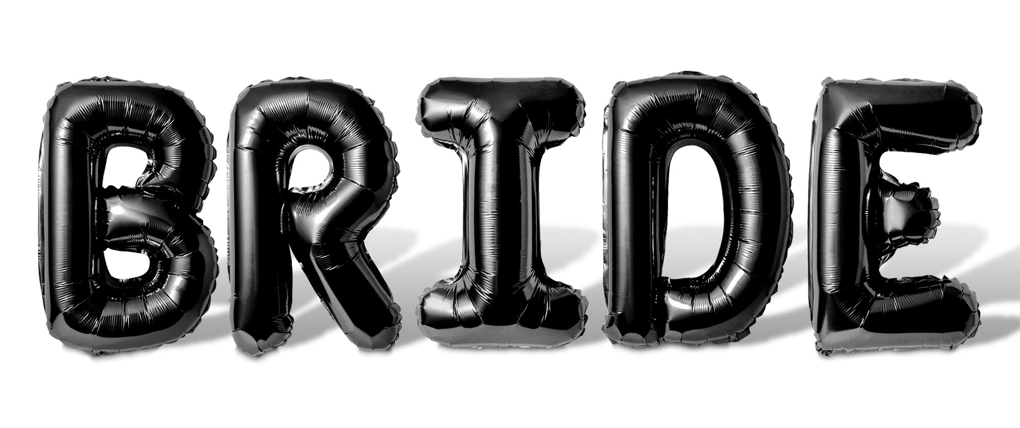 Letter Balloons - BRIDE 16" Inch Alphabet Letters Foil Mylar Balloon Engagement Party, Bridal Shower or Wedding Party Banner (Black)