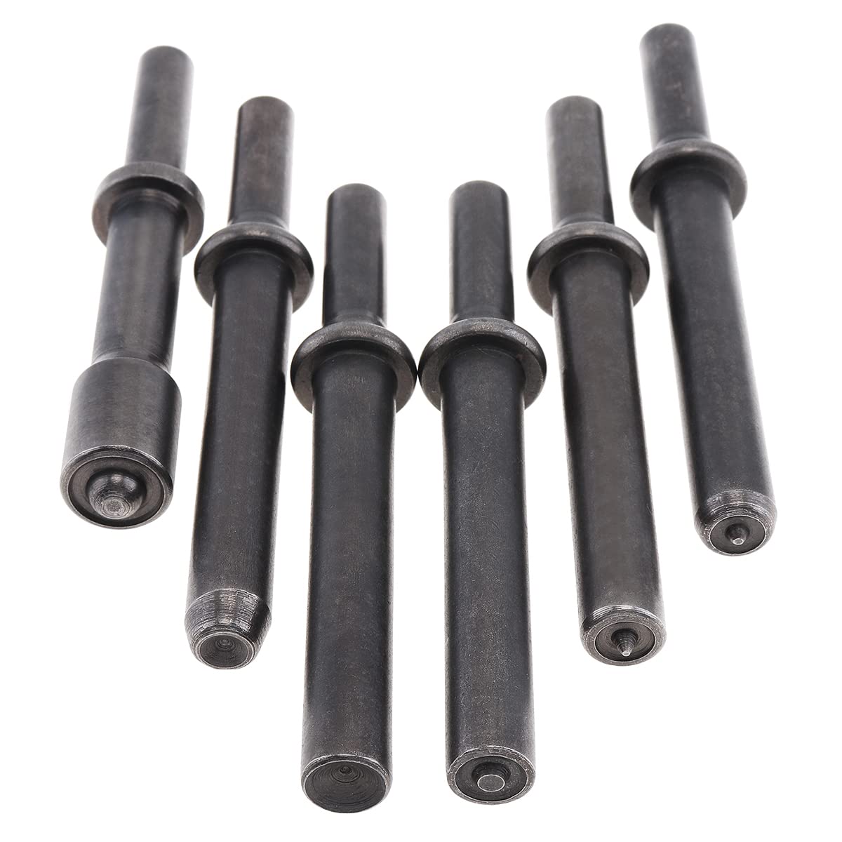 ChgImposs 6pcs Hard 45# Steel Solid Air Rivet Impact Head Support Pneumatic Tool for Drilling/Rusting Removal