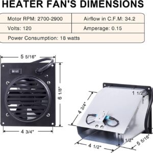 Replacement WHF100 DynaGlo Heater Fan Blower, Vent Free Wall Heater Fan WHF100 for DynaGlo, Mr. Heater Wall Heaters