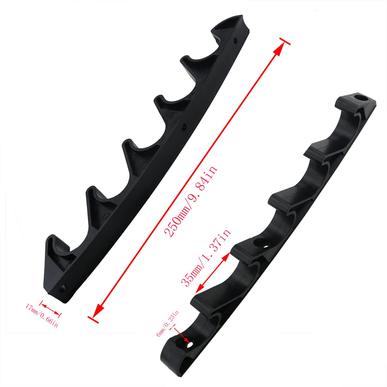 Adjustment Bracket CHENJIN 2PCS 6 Position Nylon Black Adjustment Brackets for Patio Outdoor Lawn Yard Furniture or Chaise Lounges, Back-Height Multi Position Adjuster