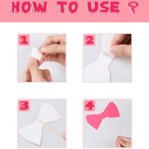 45PCS Breast Cancer Awareness Props - Pink Ribbon Photo Booth Fundraiser Charity Event Party Supplies Decorations