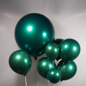 double stuffed emerald balloons different sizes customized 52 pack 18+10+5 inch dark teal emerald green balloon garland kit for wedding birthday baby shower anniversary decorations