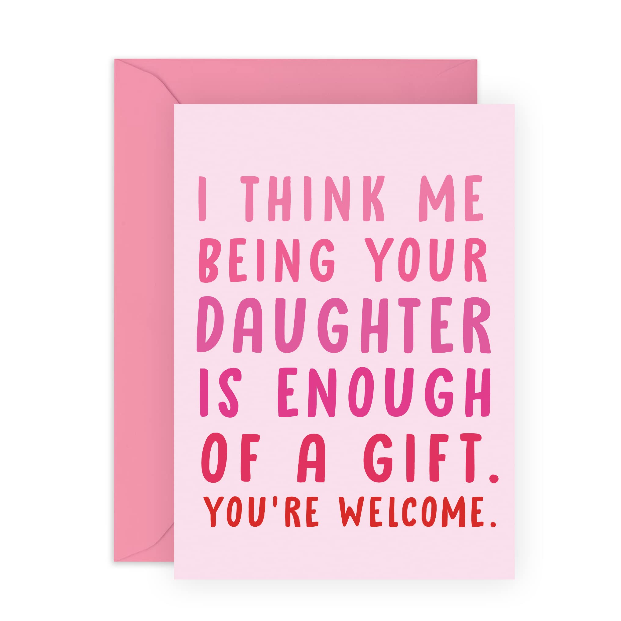 CENTRAL 23 Mom Birthday Cards from Daughter - Funny Dad Birthday Cards - 'Me Being Your Daughter - Father’s Day Card - Dad Gifts from Daughter - Comes With Fun Sticker