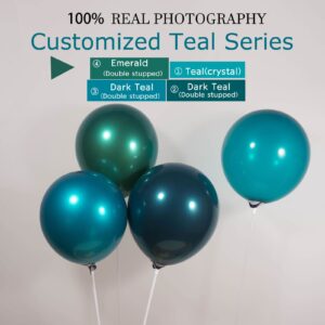 Double stuffed emerald Balloons Different sizes Customized 52 PACK 18+10+5 inch Dark Teal emerald green Balloon Garland kit For Wedding Birthday baby shower anniversary decorations