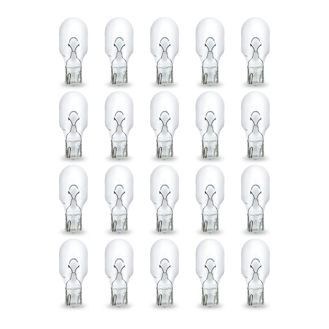 Lumenivo Xenon Light Bulb, 18W T5 12V Wedge Base, 20 Pack, 2800K Warm White, Ideal for Undercabinet Lighting and Malibu Landscape Lighting, 20,000 Hours, Clear