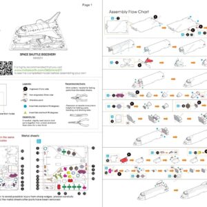 Metal Earth Fascinations Space Shuttle Discovery Color Version 3D Metal Model Kit Bundle with Tweezers