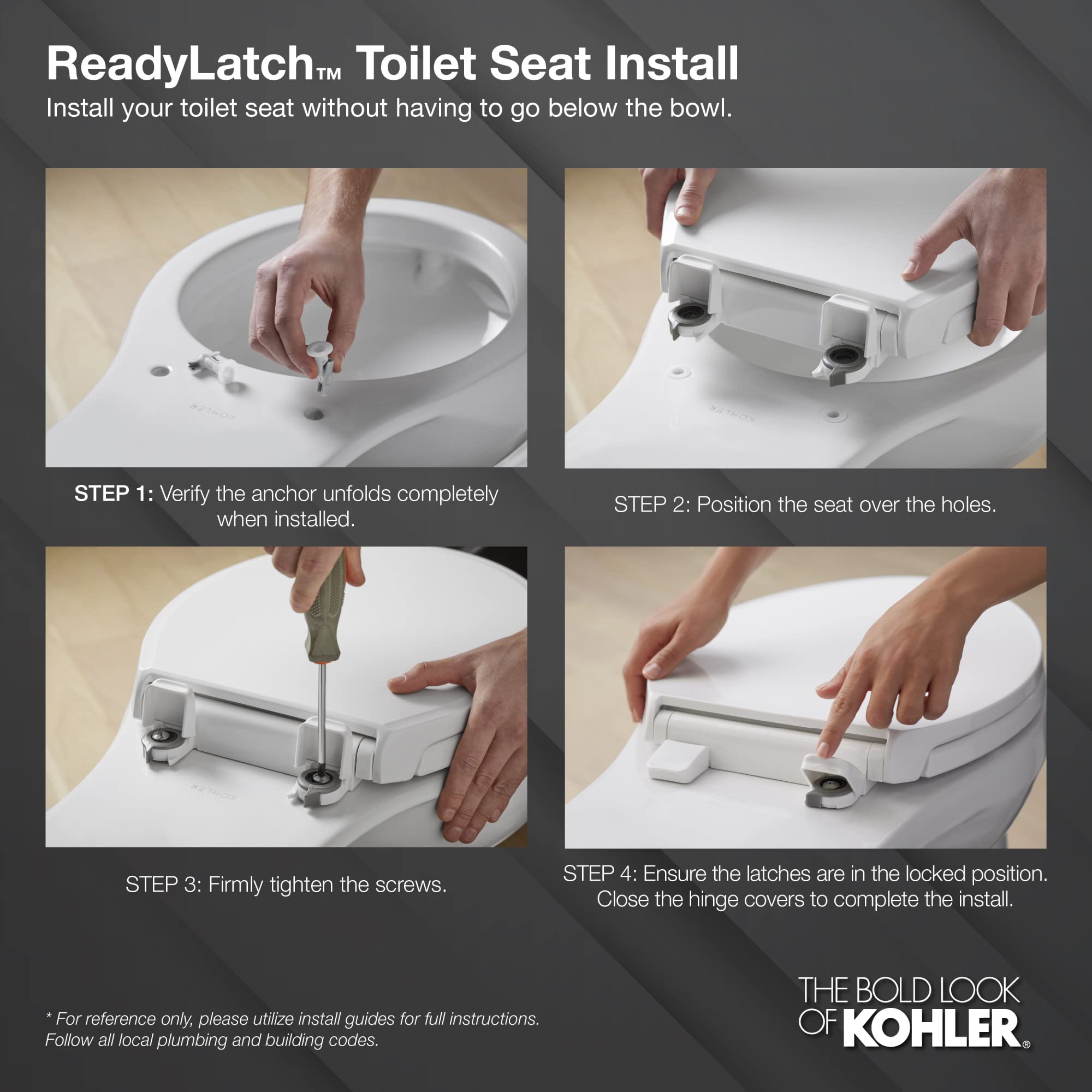 Kohler K4748-RL-0 Saile Elongated Closed-Front Toilet Seat with Soft Close and Quick Release White