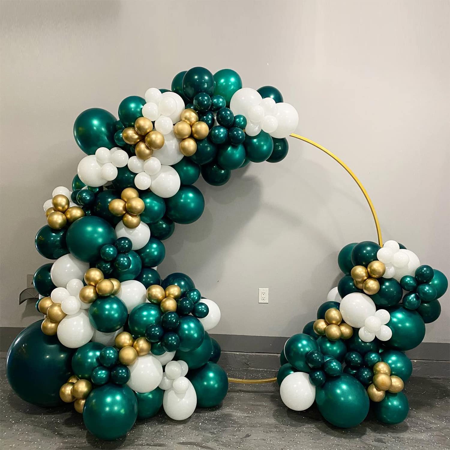 Double stuffed emerald Balloons Different sizes Customized 52 PACK 18+10+5 inch Dark Teal emerald green Balloon Garland kit For Wedding Birthday baby shower anniversary decorations