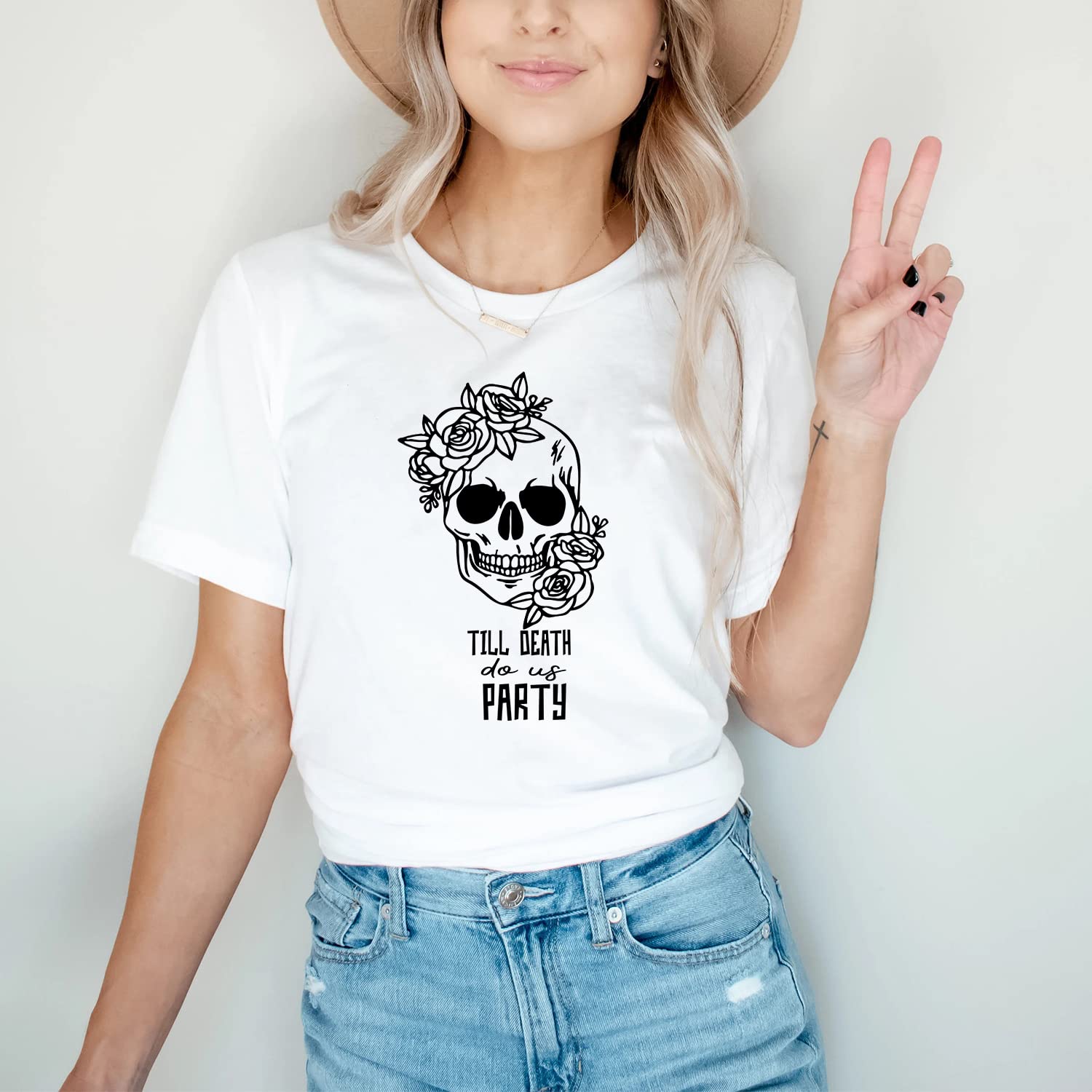 DT POD Bride Or Die Till Death Do Us Party Shirt, Halloween Funny Bachelorette Party Shirts, Bride Squad Shirts, Bridesmaid Shirts (Design 4)