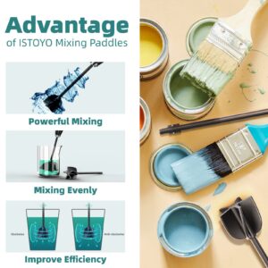 ISTOYO Resin Mixer Paddles for Premium Epoxy Mixer, Attachment for Epoxy Resin Mixer Pro, Reusable Resin Stirrer, Paint Stirrer Drill Attachment for Resin, Silicone Mixing (Included 4 Pcs)