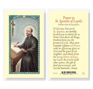 prayer to st. ignatius of loyola laminated holy cards, 25-count value pack