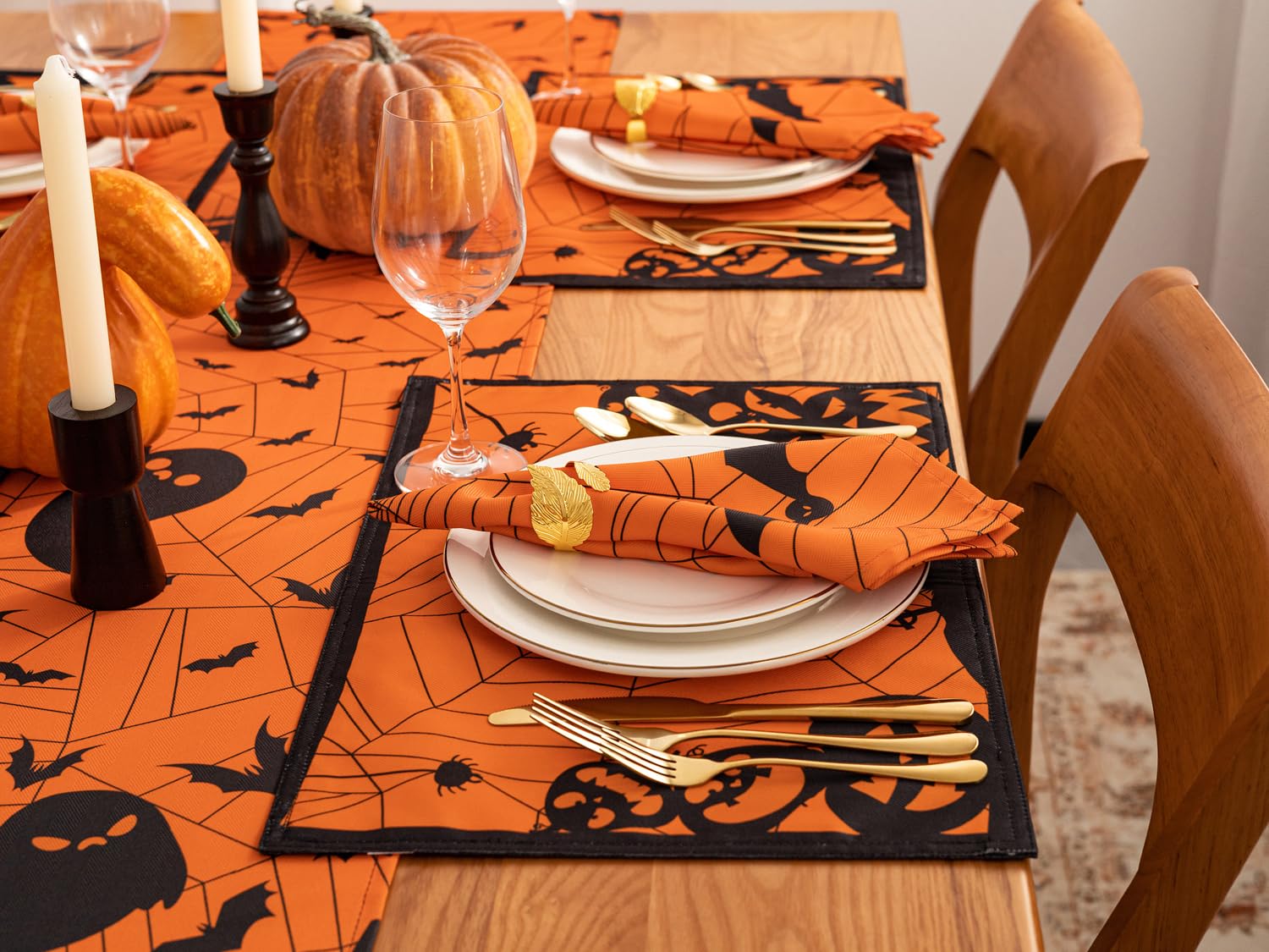 YiHomer Halloween Silhouettes Tabletop for Halloween Decorations, Dinner Parties and Scary Movie Nights, Horror Night, Tablecloth, 60 x 84 Rectangle