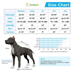 LovinPet Dog Cone Alternative After Surgery - Surgical Suit for Dogs Female Female & Male Anti-Licking Protection Full Body Coverage for Anti-Shedding