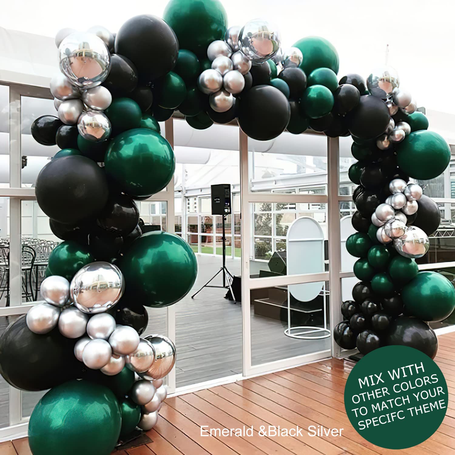 Double stuffed emerald Balloons Different sizes Customized 52 PACK 18+10+5 inch Dark Teal emerald green Balloon Garland kit For Wedding Birthday baby shower anniversary decorations