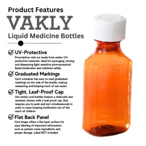 Plastic Amber Liquid Medicine Bottles with Child Resistant Caps 2oz Pack of 10 Oval Pharmaceutical Prescription Dispensing Bottle with Safety lids - Light-sensitive Pharmacy Container (2oz. 10 Pack)