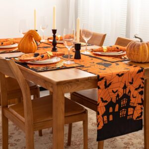 YiHomer Halloween Silhouettes Tabletop for Halloween Decorations, Dinner Parties and Scary Movie Nights, Horror Night, Tablecloth, 60 x 84 Rectangle