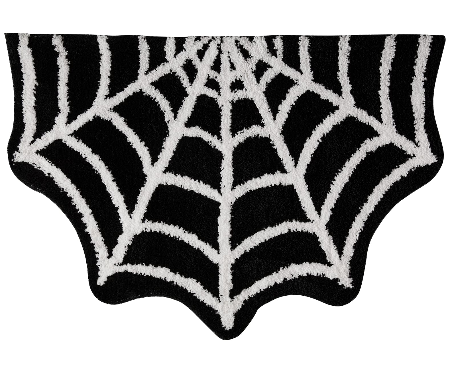 Estmy Gothic Rug Spider Web Indoor Halloween Rug 2x3, Plush Gothic Cute Fun Halloween Bathroom Rugs Non Slip Kitchen Rug Washable, Halloween Throw Area Rugs for Front Door Porch Indoor Doormat