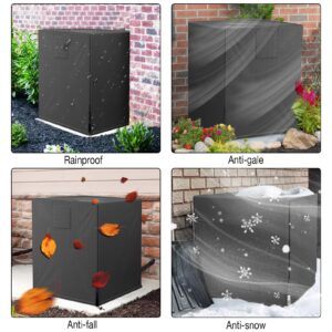 HOXHA Air Conditioner Cover for Outside Units, Durable AC Unit Cover Square Fits up to 24X24X30 Inch