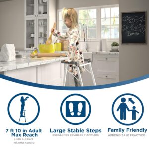 COSCO 2-Step Kitchen Stepper™ Adult Folding Step Stool, Kids Folding "Helper" (Steel/Resin)