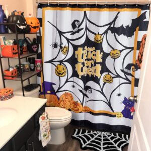 Estmy Gothic Rug Spider Web Indoor Halloween Rug 2x3, Plush Gothic Cute Fun Halloween Bathroom Rugs Non Slip Kitchen Rug Washable, Halloween Throw Area Rugs for Front Door Porch Indoor Doormat