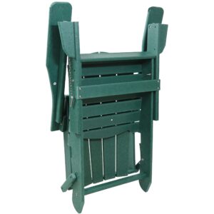 Sunnydaze Folding All-Weather Adirondack Chair - for Patio or Yard - 300-Pound Capacity - 34.5-Inch - Green