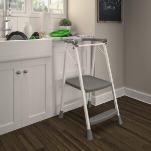 COSCO 2-Step Kitchen Stepper™ Adult Folding Step Stool, Kids Folding "Helper" (Steel/Resin)