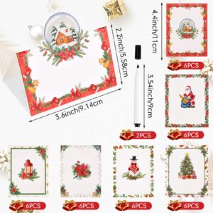 36 Pieces Christmas Place Cards for Table Holiday Name Cards Rustic Table Name Cards Christmas Place Card Holders Colorful Birthday Place Cards for Christmas Holiday Dinner Party (Vivid Style)