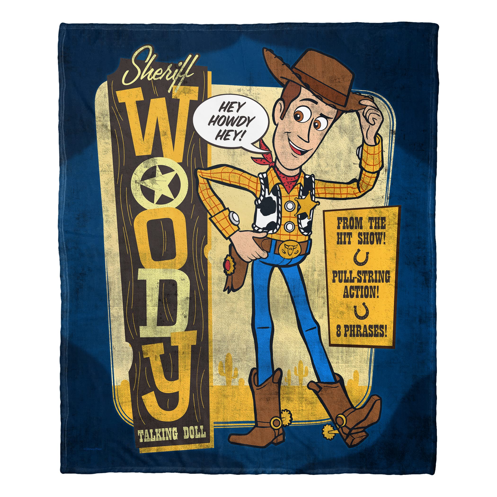 Northwest Toy Story Silk Touch Throw Blanket, 50" x 60", Western Woody