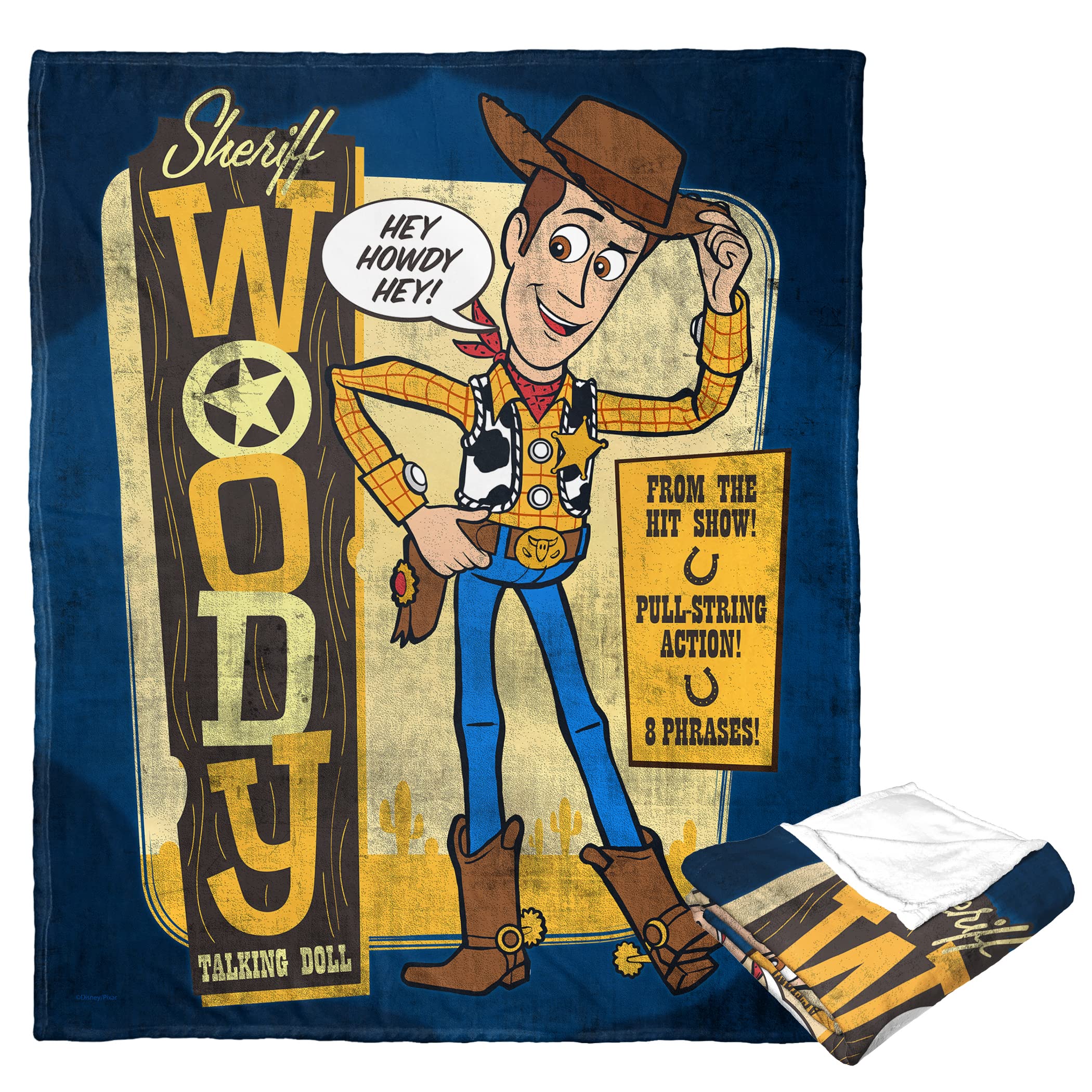 Northwest Toy Story Silk Touch Throw Blanket, 50" x 60", Western Woody