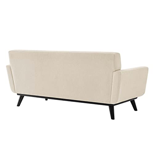 Modway Engage Herringbone Fabric Loveseat, Beige