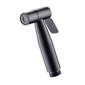 handheld bidet sprayer head stainless steel bathroom bidet spray toilet faucet sprayer for shower bathroom douche shattaf hygiene toilet cloth diaper cleaning (black)