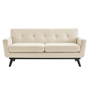 Modway Engage Herringbone Fabric Loveseat, Beige