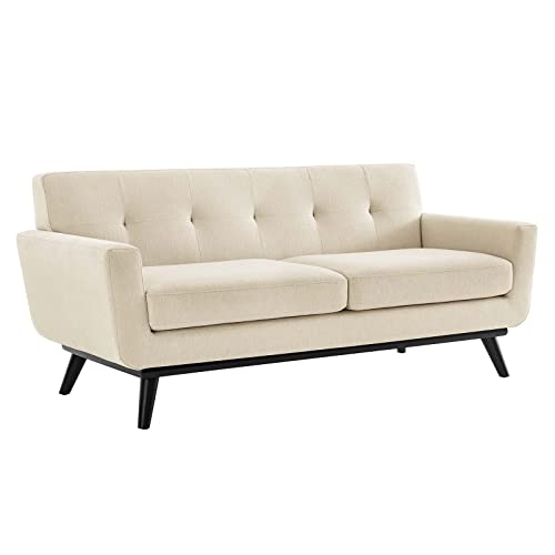 Modway Engage Herringbone Fabric Loveseat, Beige