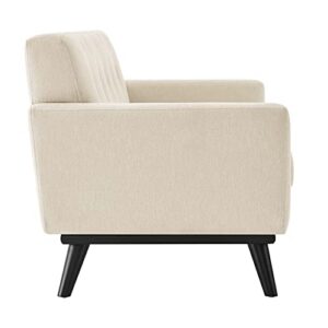 Modway Engage Herringbone Fabric Loveseat, Beige