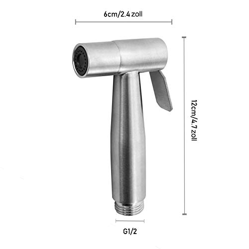 Handheld Bidet Sprayer Head Stainless Steel Bathroom Bidet Spray Toilet Faucet Sprayer for Shower Bathroom Douche Shattaf Hygiene Toilet Cloth Diaper Cleaning (Black)